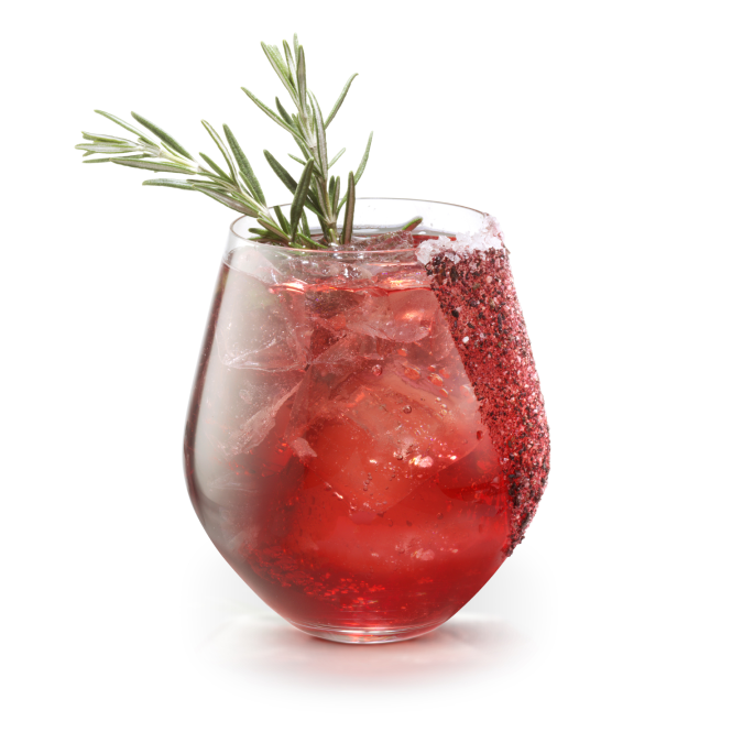 Jamaican hibiscus punch made with 400 Conejos Espadin-Tobala mezcal