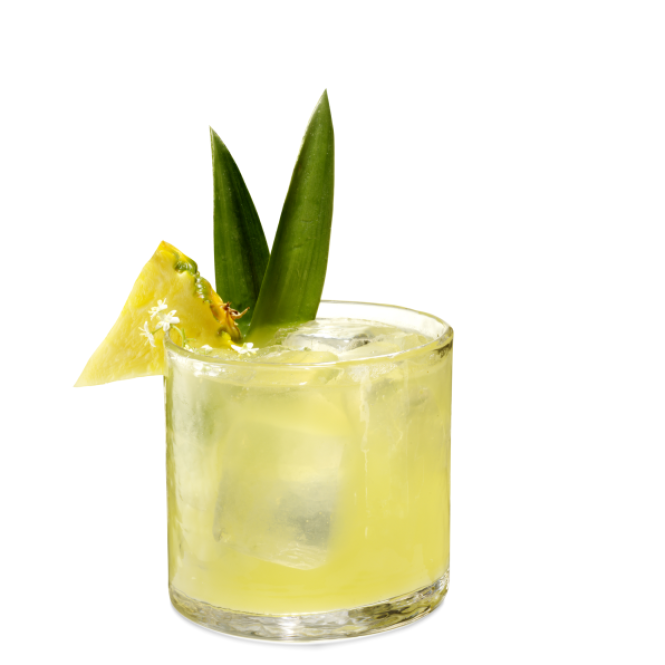 Mezcal pineapple and ginger cocktail made with 400 Conejos Espadin mezcal